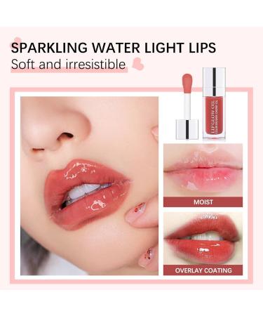 Hydrating Lip Oil Duo - Plumping & Long Lasting Gloss Tint - Rosewood Shade - Buy Online on GoSupps.com