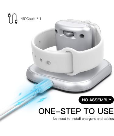 Conido Charging Stand for Apple Watch  Watch Charger Stand with Charging Cable  Magnetic Wireless Charging Station Compatible with Apple Watch SE Series 7/6/5/4/3/2/1/44mm/42mm/40mm/38mm- Silver - Buy Online on GoSupps.com
