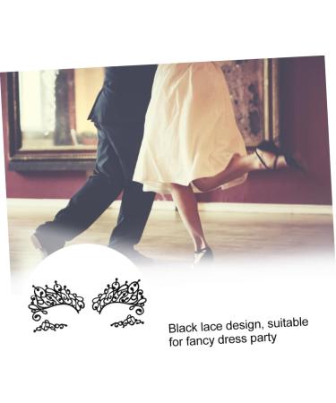 Ipetboom 3 Pairs Lace Eyeliner Stickers Lace Applique Glitter Eyeshadow Eye Sticker Black Fabric Eye Face Decals Makeup Halloween Decals Pride Lace Face Shimmer Paper Make up - Buy Online on GoSupps.com