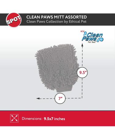 Clean Paws Chenille Microfiber Dog Towel Mit - 9.5x7 Inches - Super Absorbent & Durable | Ethical Pets - Buy Online on GoSupps.com