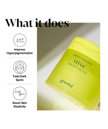 GOODAL Green Tangerine Vita C Toner Pads Korean Skin Care K-Beauty Glass Skin 70 Sheets - Buy Online on GoSupps.com