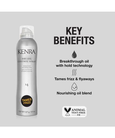 Kenra Dry Oil Control Spray 14 - Medium Hold Frizz Control Hairspray 8oz | Nourishing Formula for All Hair Types - Buy Online on GoSupps.com