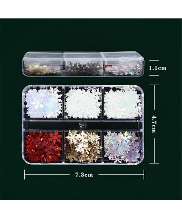 Trendy Christmas DIY DIY Nail Accessories Glitter Set 3D Snowflake Sequins Christmas Nail Stickers for Nail Art Decoration(03) Style03 - Buy Online on GoSupps.com