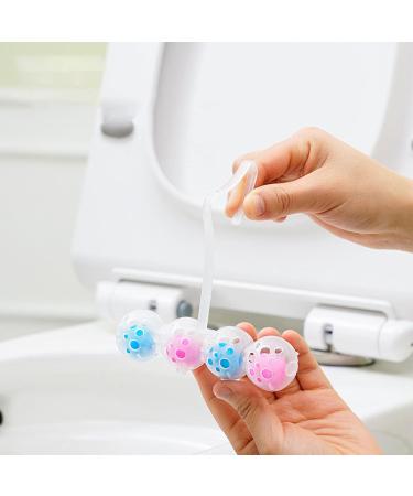 Toilet eners Rim Hanger | Bowl Toilet Deodorizer Rim Hanger | Quick Foaming -Cleaning Ball 4 Balls Included Toilet ener for Bathroom Toilet Care and Flush Cleaning - Buy Online on GoSupps.com