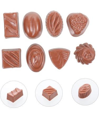 TEHAUX 8pcs Simulation Chocolate Realistic Chocolate Model Chocolate Block Model Fake Cookies Realistic Fake Chocolate Simulated Chocolate Decor Desktop Decor 3D Gummies PVC Multifunction Coffee 3.9X2.8cm - Buy Online on GoSupps.com