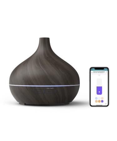 Meross Smart WiFi Essential Oil Diffuser Works with Apple HomeKit, Alexa & Google Home, Ultrasonic Aromatherapy Diffuser & Mist Humidifier with Voice & APP Remote Control, Schedule & Timer, RGB Light Dark Wood Grain - Buy Online on GoSupps.com