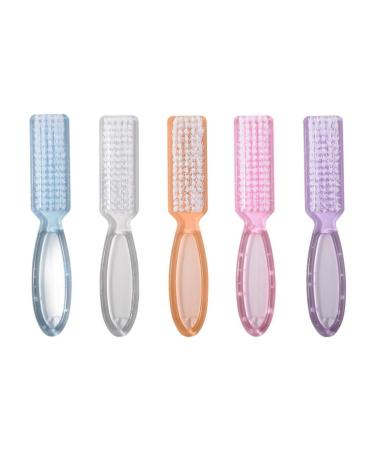 5 Pieces Nail Brush Round Head Nail Handle Brush for Cleaning Cleaning Brush Nail Art Brush Hand Cleaning Washing Brush
