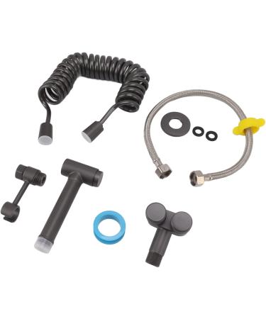 Hand Toilet Sprayer Kit - Brass Bidet Attachment for Home Bathroom | WC Bidet Sprayer with Hose - Gray - Buy Online on GoSupps.com