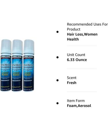 Kirkland 5% Minoxidil Foam for Men - 3 Month Supply | Hair Loss Treatment - Buy Online on GoSupps.com