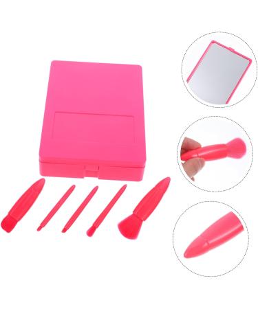 FRCOLOR 1 Set Makeup Brush Set Makeup Mirror Portable Makeup Brush Mini Makeup Brush Portable Cosmetic Brush Makeup Brush for Women Foundation Brush Boxed Artificial Fiber Miss 9.50X3.00X2.00CM Rosy - Buy Online on GoSupps.com