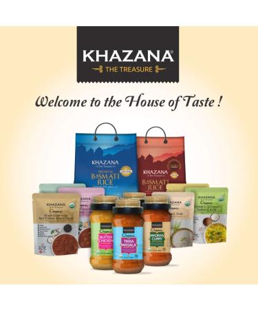 Khazana Organic Ready to Eat Indian Meals Variety Pack | 6 x 10oz Pouches | Non-GMO, Vegan, Gluten-Free & Kosher | Authentic Cuisine in 90 Seconds - Buy Online on GoSupps.com
