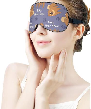 Chow Chow Sleep Mask - Adjustable Eye Cover for Sleeping and Travel - Light Blocking Blindfold for Men and Women - Buy Online on GoSupps.com