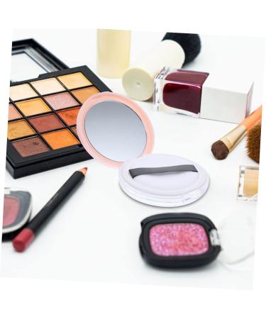 WOONEKY Empty Compact 2pcs Box Loose Powder Box Portable Makeup Organizer Powder Makeup Puff Electric Travel Eye Shadow 7.5x7.5cm Pink - Buy Online on GoSupps.com