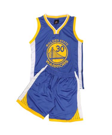Futerly basketball children jersey 2 pieces basketball jersey children boys fashion basketball jersey set basketball clothing children basketball jersey basketball vest children 4-5 years blue-1