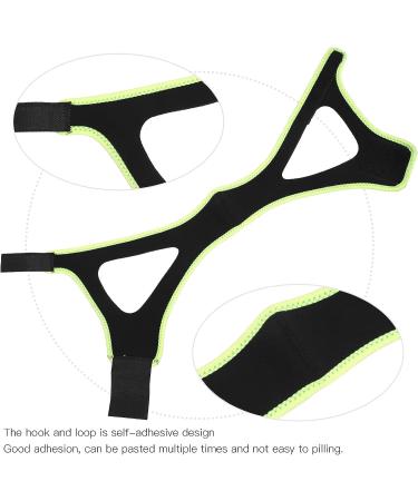 Special Triangular Design Chin Strap for Snoring Prevention - Black Fluorescent Green Edge - Buy Online on GoSupps.com