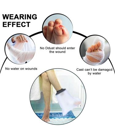 Reusable Shower Protection for Half Legs - Keep Plaster Dry & Sealed Foot Protection (Black) - Ideal for Adults - Buy Online on GoSupps.com