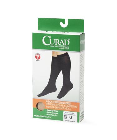 Medline CURAD Knee-High Compression Hosiery - 20-30 mm Hg Tan Size G Regular Length - 1 Pair | International Shipping Available - Buy Online on GoSupps.com