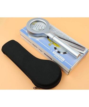 Magnifyings Educational Hobby Magnifiers Handheld 5X Optical Glass Magnifier with Metal Led Lamp Reading All Metal Frame Magnifying Glass - Buy Online on GoSupps.com