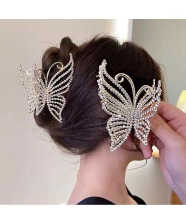 Butterfly Pearl Hairpin Grab Clip Hairpin Shark Clip Ladies Girl All-Match Hair Accessories 03 (Color : 3) - Buy Online on GoSupps.com