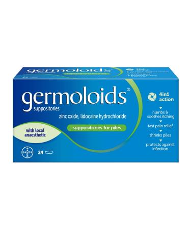GERMOLOIDS Suppositories - Pack of 24 - Buy Online on GoSupps.com