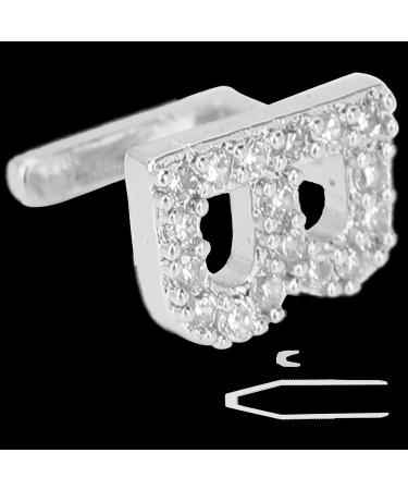 Hip Hop Teeth Grills for Men & Women | Silver B Letter Mouth Accessories | Halloween Dentures Ornaments - Buy Online on GoSupps.com