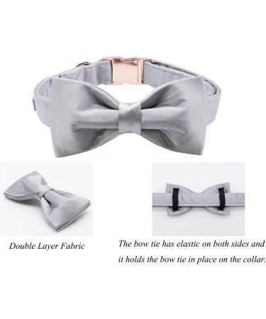 Lionet Paw's Comfortable Silk Gray Dog Collar with Removable Fly - XS for Puppies & Cats (Neck 20-30cm) | International Shipping - Buy Online on GoSupps.com