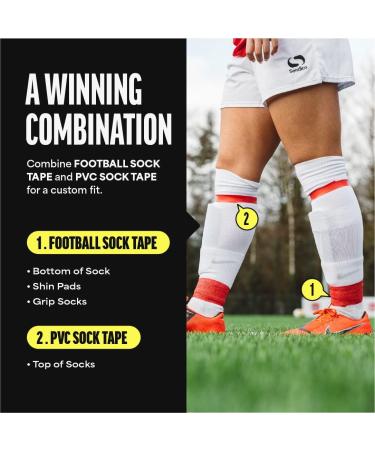 6 Rolls SPORTTAPE Self-Adhesive Football Sock Tape | 7.5cm x 4.5m - Orange | Cohesive Bandage - Pet Bandage Vet Wrap for Dogs & Horses | Compression Bandage Shin Pad Tape & Football Ankle Tape Orange 7.5x450 cm (Pack of 6) - Buy Online on GoSupps.com