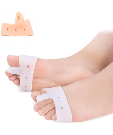 Silicone Toe Separator Spacers for Athletes - Hallux Valgus Correctors & Bunion Relief - Toe Stretcher for Overlapping Toes - Skin Color - Buy Online on GoSupps.com