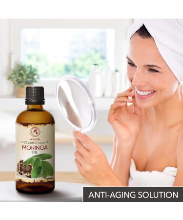 Moringa Oil 100ml - Cold-Pressed Moringa Oleifera Seed Oil for Anti-Aging Skin & Hair Care | Premium Carrier Oil - Buy Online on GoSupps.com