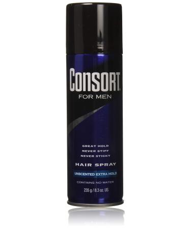 Consort For Men Hair Spray Unscented Extra Hold 8.30 oz (Pack of 3) - Buy Online on GoSupps.com