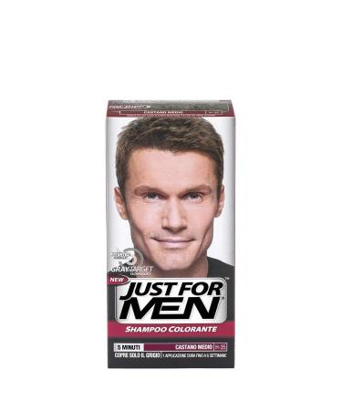 Just for men 3 x JUST FOR MEN Colorant Shampoo Natural Medium Brown