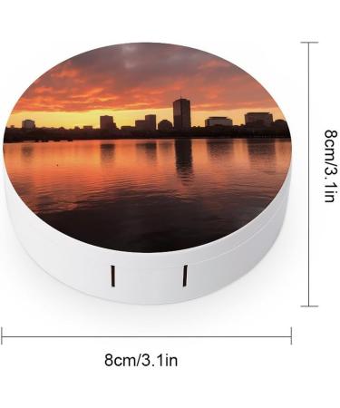 Boston Charles River Skyline Sunset Contact Lens Case - Portable Travel Storage Box - Buy Online on GoSupps.com