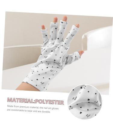 minkissy 10 Pairs UV manicure gloves hand cover nail art protective gloves UV fingerless gloves for women Accessories pattern manicure polyester gloves Nail supplies - Buy Online on GoSupps.com