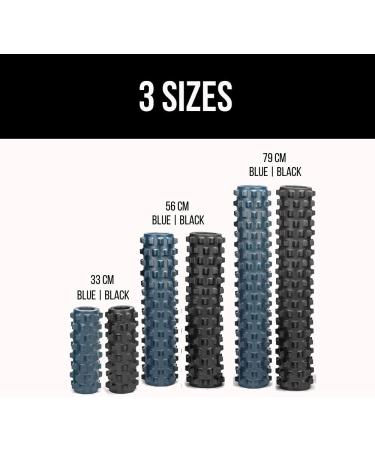 RumbleRoller Textured Muscle Foam Roller - 56 cm Blue | Medium Size for Deep Tissue Massage | International Shipping Available - Buy Online on GoSupps.com