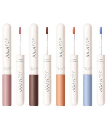 Liquid Eyeshadow Set - 4 Colors Eyeshadow Primer with Matte High-pigmented Eyeshadow Cream Eyeshadow Primer Kit Prevent Oily Lids and Creasing Long Lasting Eye Shadow for Makeup Nicything