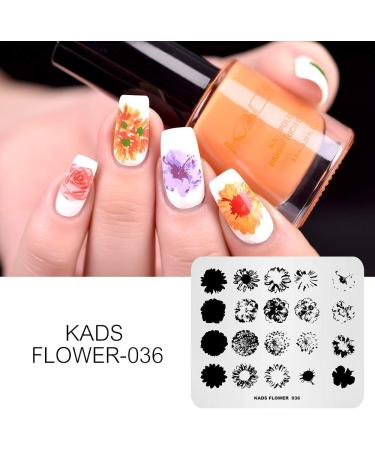 KADS Nail Art Stamp Plate - Butterfly Flower Leaves Series | DIY Nail Stamping Template - Buy Online on GoSupps.com