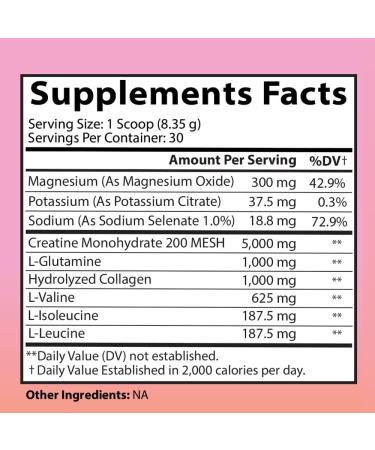 Creatine Monohydrate Powder for Women Complex w. 5G Creatina per Serving + Glutamine Collagen BCAAs & Hydration Blend Energy Muscle + Glute Builder Unflavored 2-Pack (60 Servings) - Buy Online on GoSupps.com