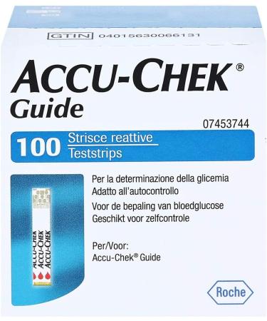 Accu-Chek Guide Test Strips - 100 Pieces for Accurate Blood Glucose Monitoring | International Shipping Available - Buy Online on GoSupps.com