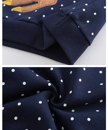 Little Hand Baby Girls Christmas Sweatshirt | Xmas Jumper Toddler Tees | Reindeer/Navy Blue | Ages 1-8 Years - Buy Online on GoSupps.com