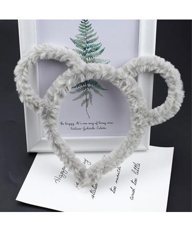 QOKLIYUI New Cute Plush Bear Ear Headband Wide Applicable Occasion And Premium Polyester Round Mouse Bear Ears Makeup Hair Hoop Grey - Buy Online on GoSupps.com