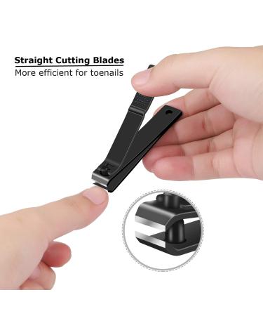 Nail Clippers Set - TOP TENG Sharp Fingernail & Toenail Clippers with File & Cuticle Trimmer for Men & Women - Black - Buy Online on GoSupps.com