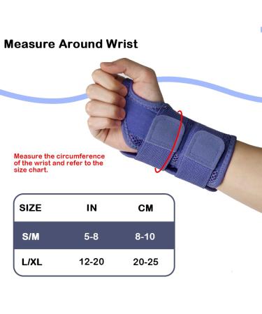 NuCamper Wrist Brace for Carpal Tunnel, Tendonitis, Arthritis Pain Relief - Right Hand-Navy Small/Medium - 1 Pack - Buy Online on GoSupps.com
