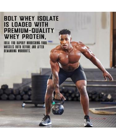 Bolt Whey Isolate Protein Powder - 28g Protein & 7g BCAA | Superfood Phycocyanin | Supports Muscle & Bone Health | 2LB Vanilla - Buy Online on GoSupps.com