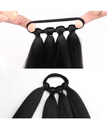Ponytail Extensions 26 Inch Black Brown Ponytail Wig Hair Extension Boxing Braids Long Synthetic Ponytail and Rubber Band Wrapped Ponytail for Women(Color:4) - Buy Online on GoSupps.com