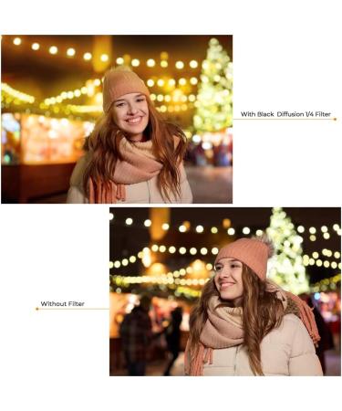 K&F Concept 49mm Black Diffusion 1/4 Filter Mist with Multi-Layer Coatings for Cinematic Video & Portrait Photography - Buy Online on GoSupps.com