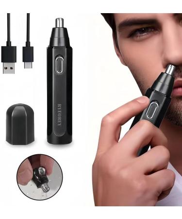 Buy Electric Nose Hair Trimmer - USB Rechargeable Painless Eyebrow & Facial Hair Trimmer for Men & Women Washable Double Edged Blade (Black) | Fast International Shipping - Buy Online on GoSupps.com