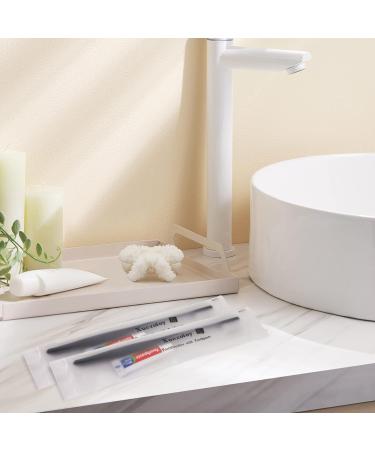 100 Sets Black Disposable Toothbrushes with Toothpaste - Individually Packed for Hotels Charities Nursing Homes - Buy Online on GoSupps.com