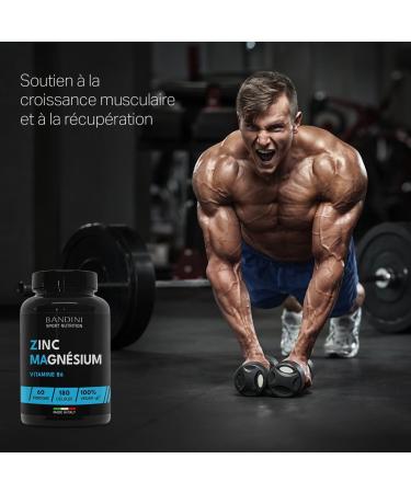 Bandini ZMA ULTRA 180 Capsules (60 Day Coverage) Zinc Magnesium & Vitamin B6 Supplement - Energy Recovery & Muscle Mass - Reduces Fatigue & Burnout - For Men & Women - Buy Online on GoSupps.com