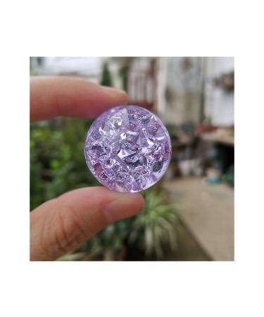 Fennchun crystal ice rack ball water wells bonsai glass ball main decoration ornaments feng shui figure marble ball gifts (color: purple size: 30mm) 30mm purple