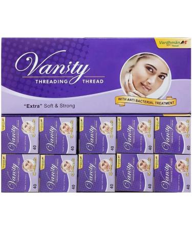 VANITY 10 Spools x 300m Eyebrow Thread - Extra Soft Strong & Antibacterial | International Shipping - Buy Online on GoSupps.com